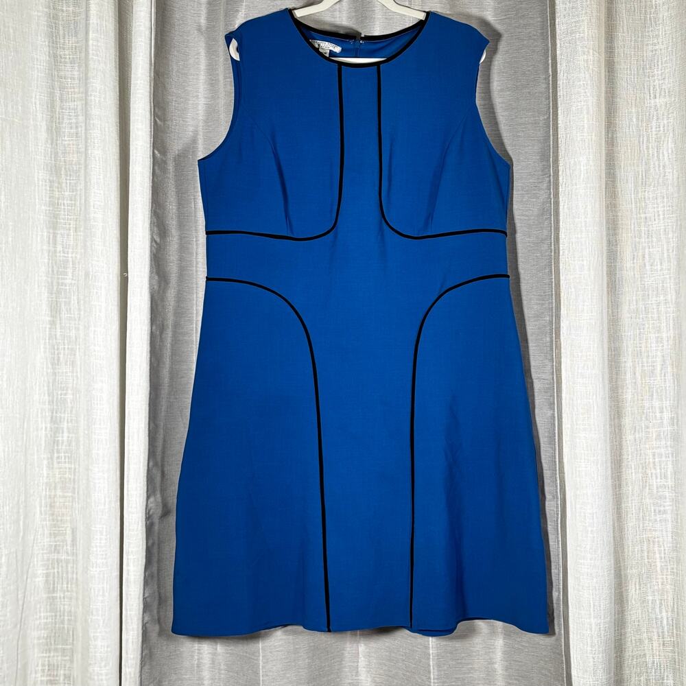 London Style Royal Blue Dress Size 16W Modern Business Smart